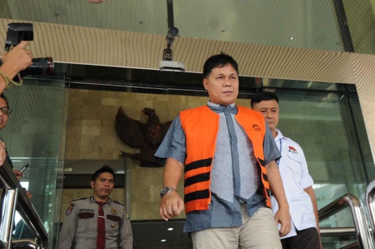 Tersangka kasus suap RAPBD Musi Banyuasin usai diperiksa KPK