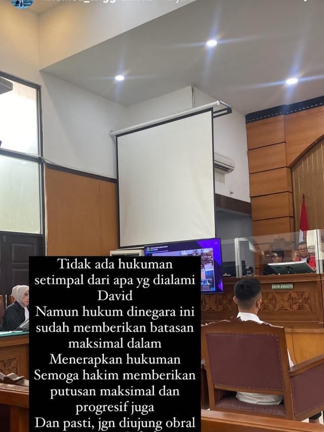 Pernyataan sikap pengacara David Ozora, Mellisa Anggraini. (Foto: Dok. Instagram @mellisa_anggraini1z)