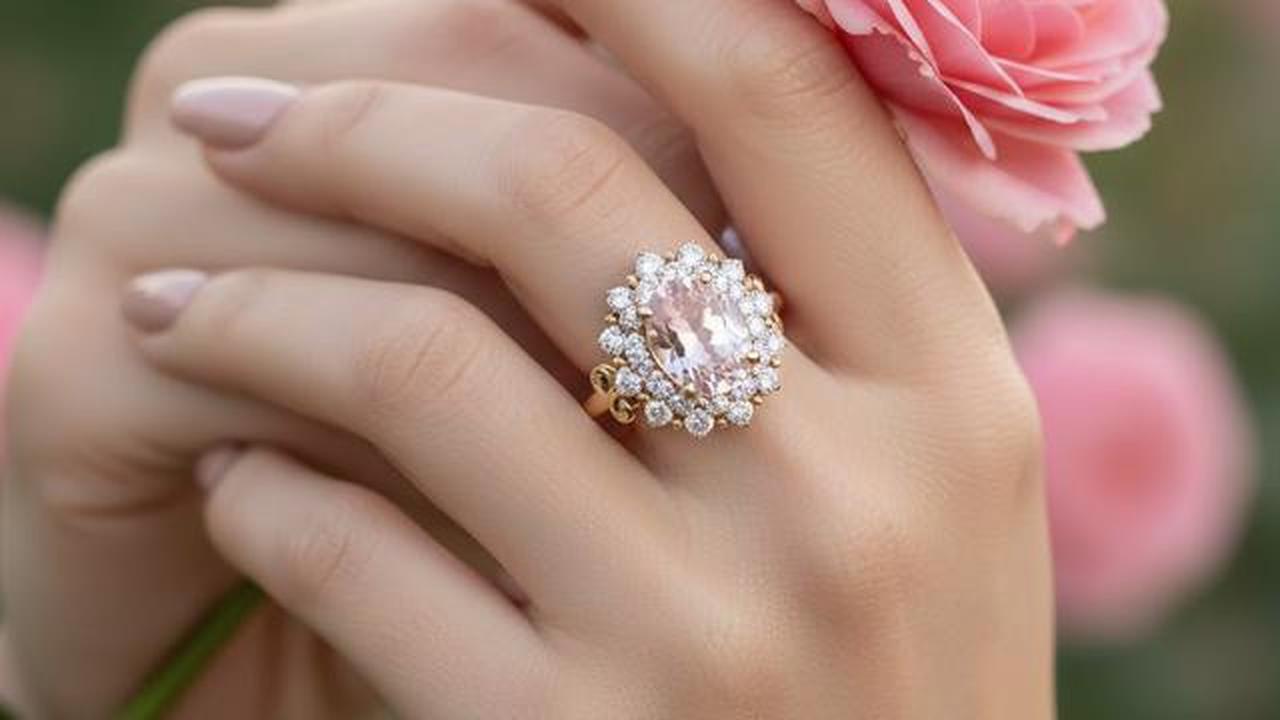 10 Model Cincin Emas Batu Morganite Tren 2026, Intip Desainnya