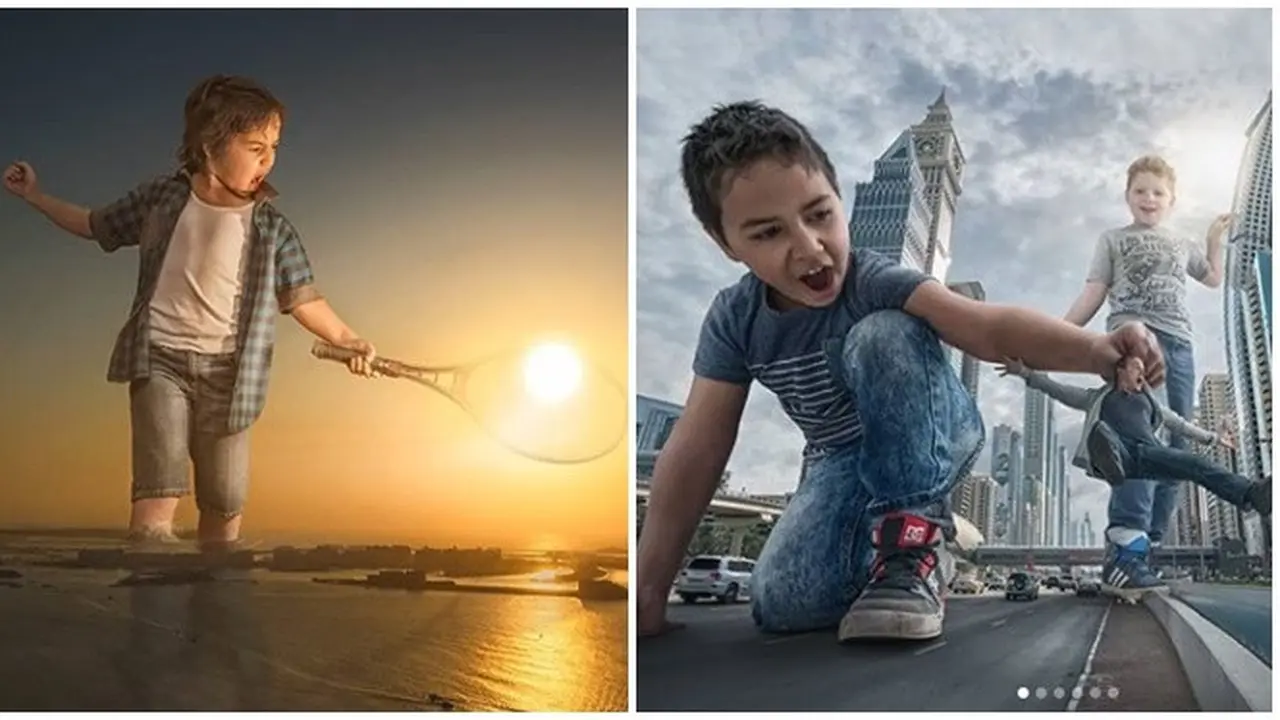 Foto Hasil Editan Ayah dan Anak Ini Bikin Melongo