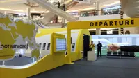 Selama dua hari, kemarin dan hari ini, 12-13 Agustus 2023, maskapai penerbangan asal Singapura--Scoot--menghadirkan eksibisi pengalaman seolah berwisata dengan pesawat secara gratis. (Foto: Istimewa)