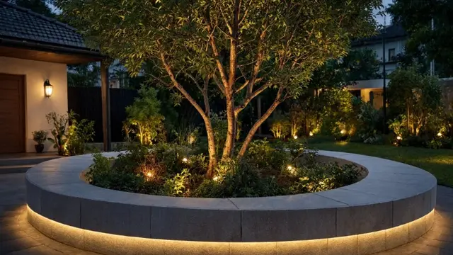 Model Bangku Bata Ringan yang Cocok Dipadukan dengan Lampu Taman (AI Generated)