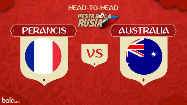 Berita video head-to-head Piala Dunia Rusia 2018: Perancis vs Australia.