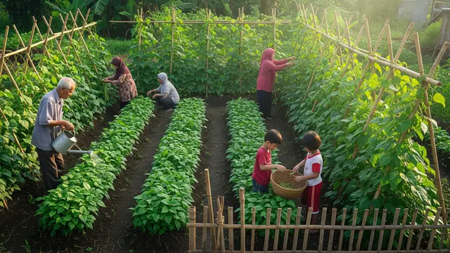 Ide Kebun Koro Pedang untuk Lahan Menganggur sebagai Solusi Hemat Ruang dan Panen Maksimal Model Mengubah Lahan Kosong Menjadi Kebun Keluarga