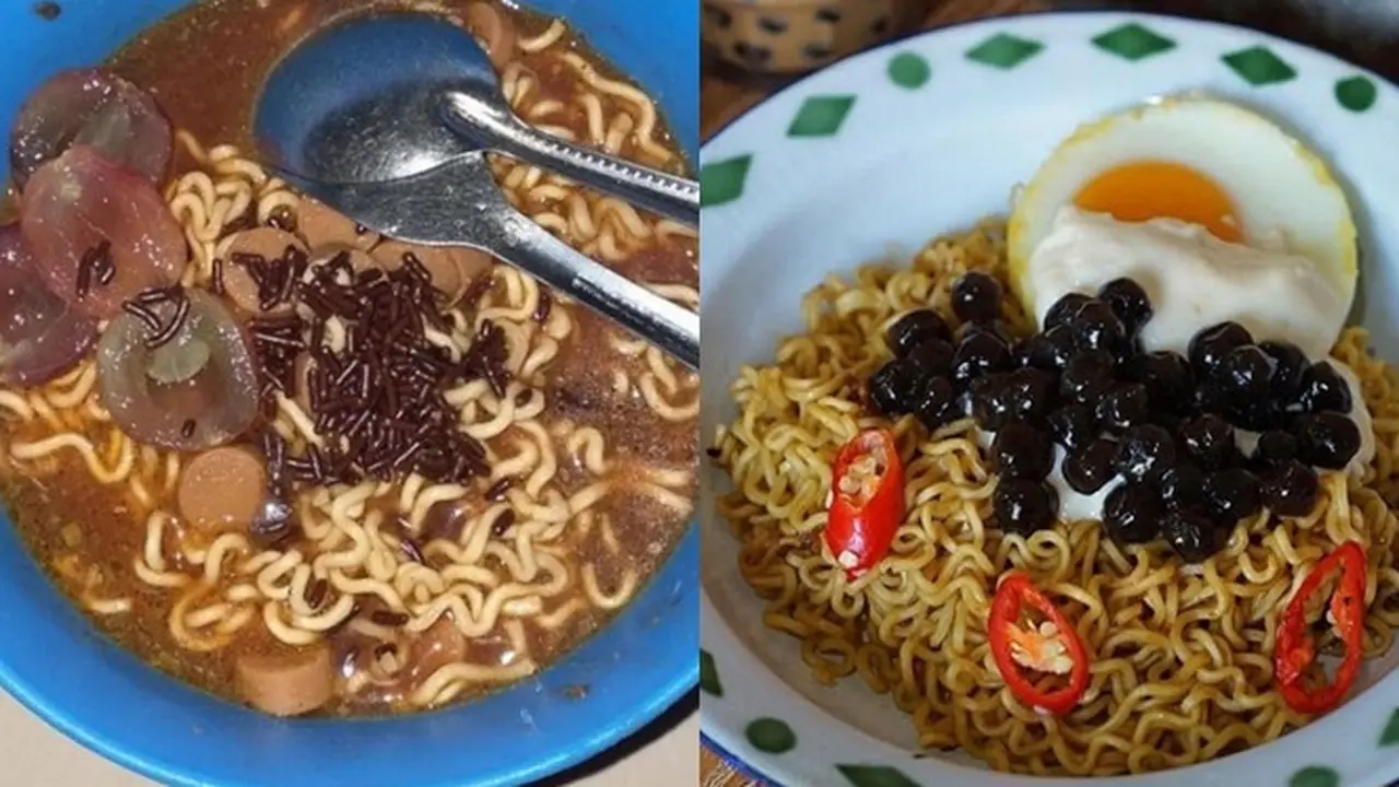 6 Mi Instan dengan Topping Tidak Biasa Ini Bikin Heran