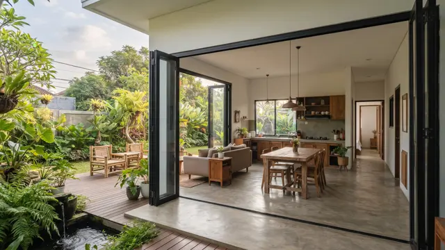 Desain Rumah 3 Kamar Tanpa Banyak Sekat