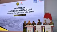 Wakil Presiden RI, KH. Ma&rsquo;ruf Amin meresmikan gas onstream Lapangan MDA-MBH HCML, di Surabaya, Jawa Timur