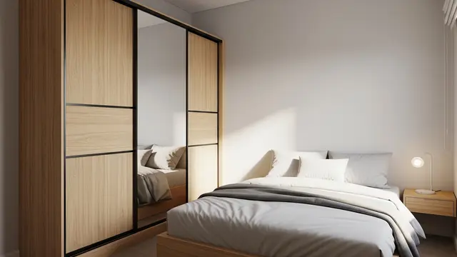 Lemari Pintu Geser Hemat Ruang