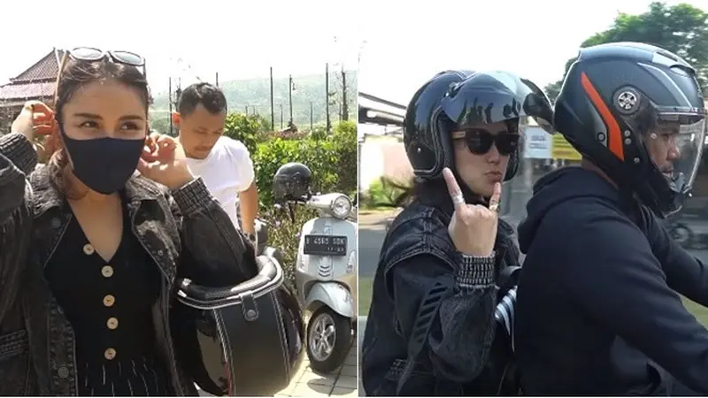 7 Momen Ayu Ting Ting Touring Naik Vespa ke Bogor, Tapi Ujungnya Bikin Kesal