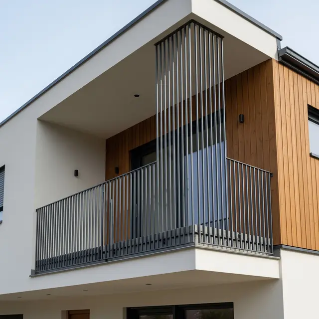Gambar Pagar Balkon Rumah Minimalis (Image by Gemini AI)