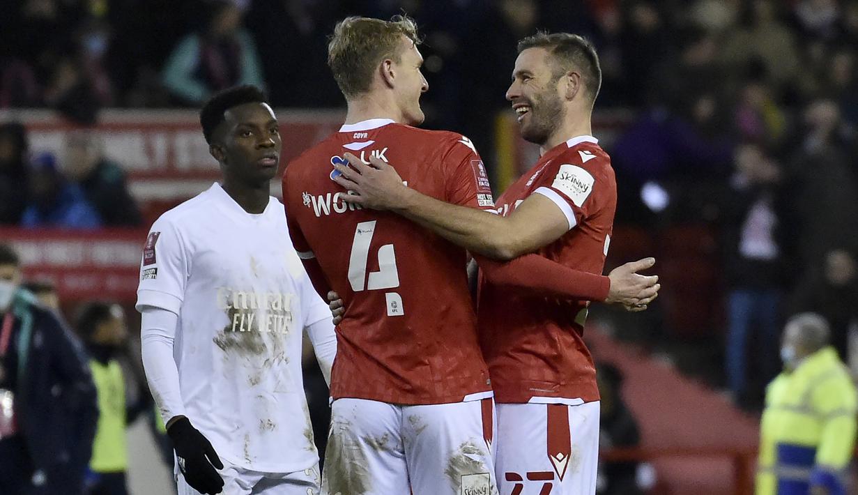 Hingga laga usai Arsenal tidak mampu membalas dan menyerah 0-1 dari Nottingham Forest. (AP/Rui Vieira)
