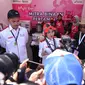 Direktur Utama Pertamina Persero Nicke Widyawati di Pertamina Mandalika International Circuit, di Lombok, NTB.