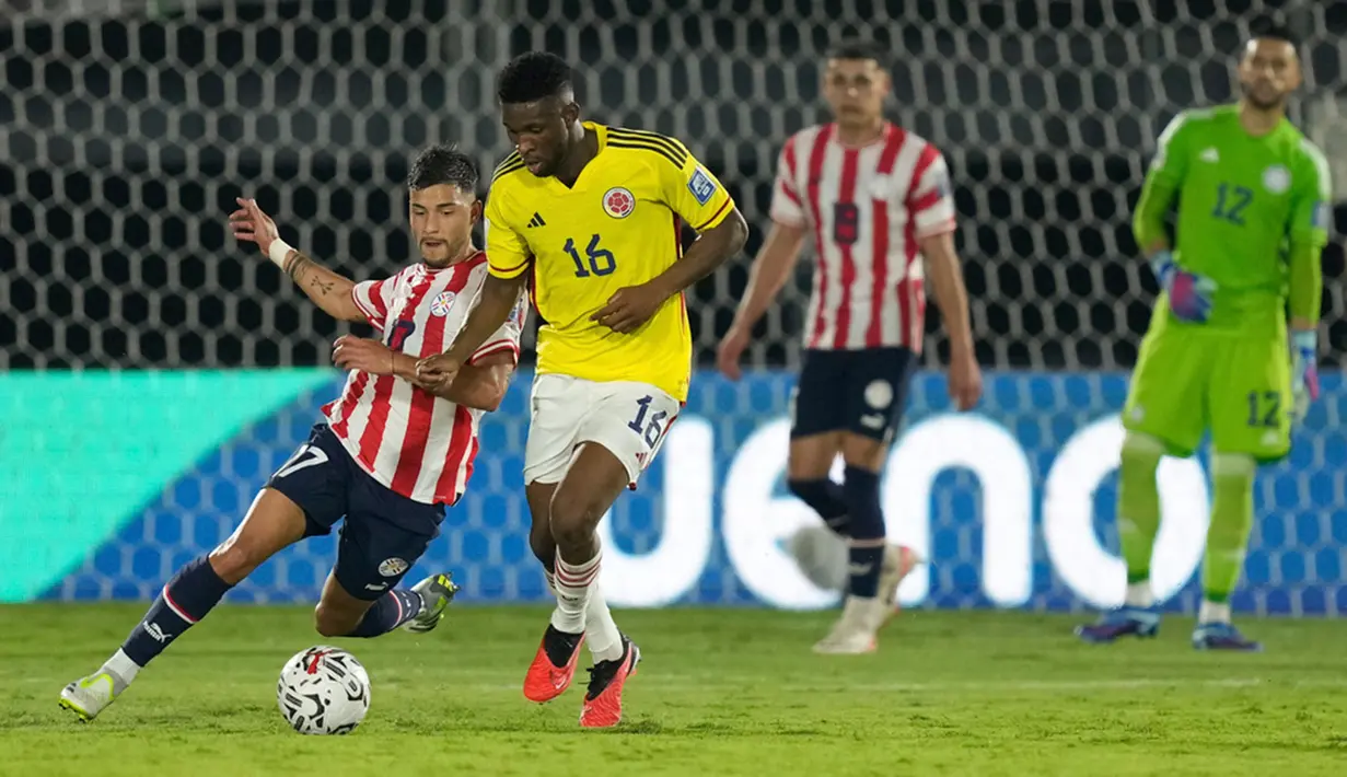 Secara total, Kolombia telah mengemas tiga kemenangan dan tiga hasil imbang di Kuaifikasi Piala Dunia 2026 Zona CONMEBOL. (AP Photo/Jorge Saenz)