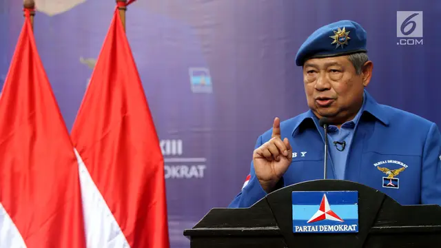 Pake Seragam Demokrat, SBY Kukuhkan Agus Yudhoyono sebegai Kogasma
