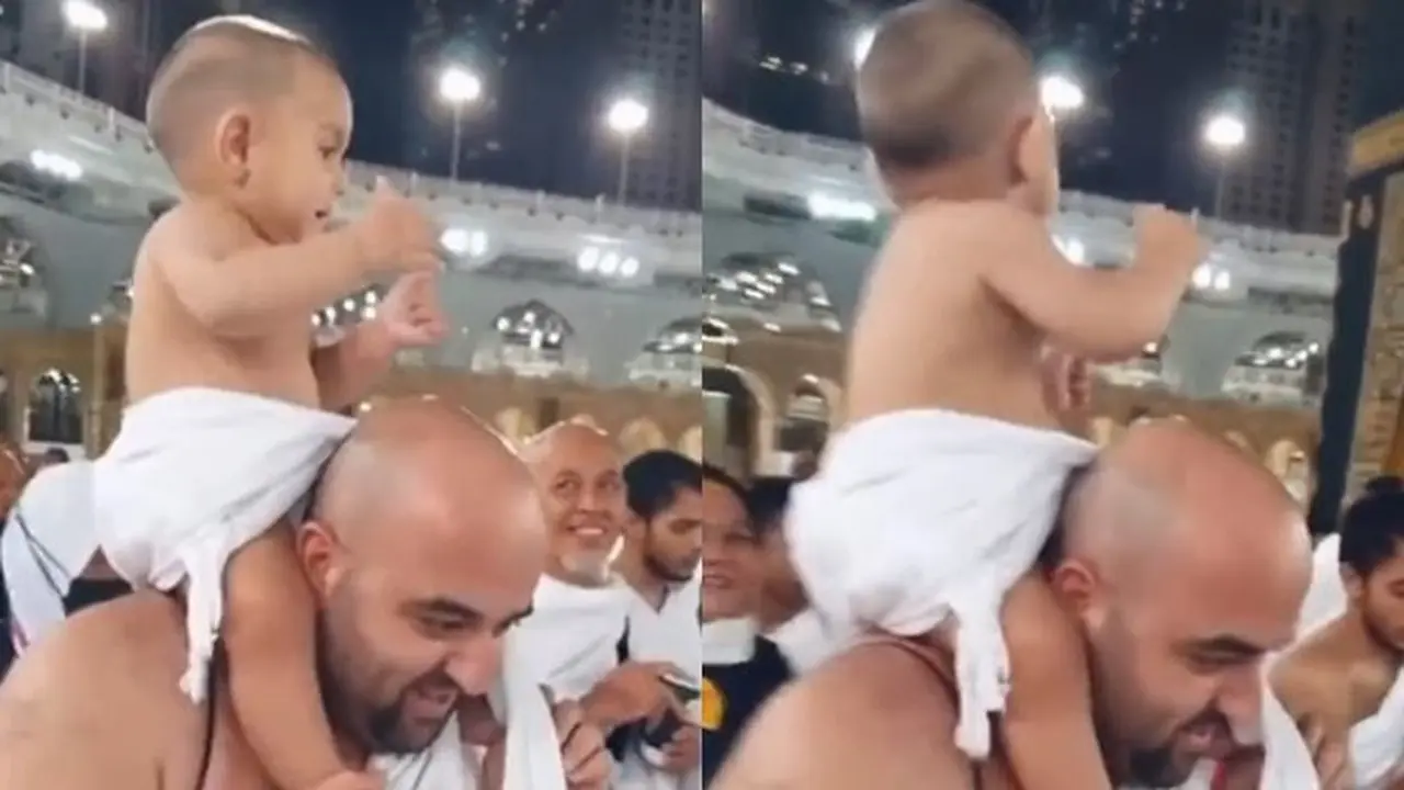 Viral Anak Kecil Serukan Kalimat Talbiyah Depan Kakbah, Bikin Haru