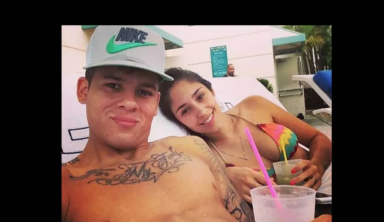 Eugenia Lusardo, pacar dari Marcos Rojo. Wanita berusia 22 tahun itu adalah seorang model asal Argentina spesialis pakaian dalam (Istimewa)