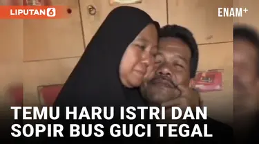 Pertemuan Sopir Bus Tragedi Guci dan Istri Diwarnai Tangis Haru