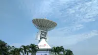 Stasiun Pengendali Utama Satelit Telkom di Cibinong, Bogor, Jawa Barat. (Liputan6.com/Corry Anestia)