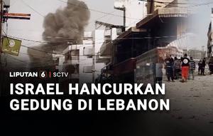 Sebuah serangan udara yang dilakukan militer Israel menghancurkan sebuah bangunan di wilayah Tyre, Libanon Selatan, di tengah meningkatnya konflik antara Israel dan kelompok Hizbullah.