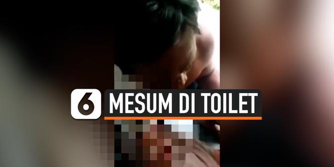 VIDEO: Pasangan Kekasih Mesum di Toilet, Sang Wanita Kesurupan Saat Diciduk