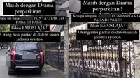 Pajero Sport parkir sembarangan (TikTok/@gismaoktav)