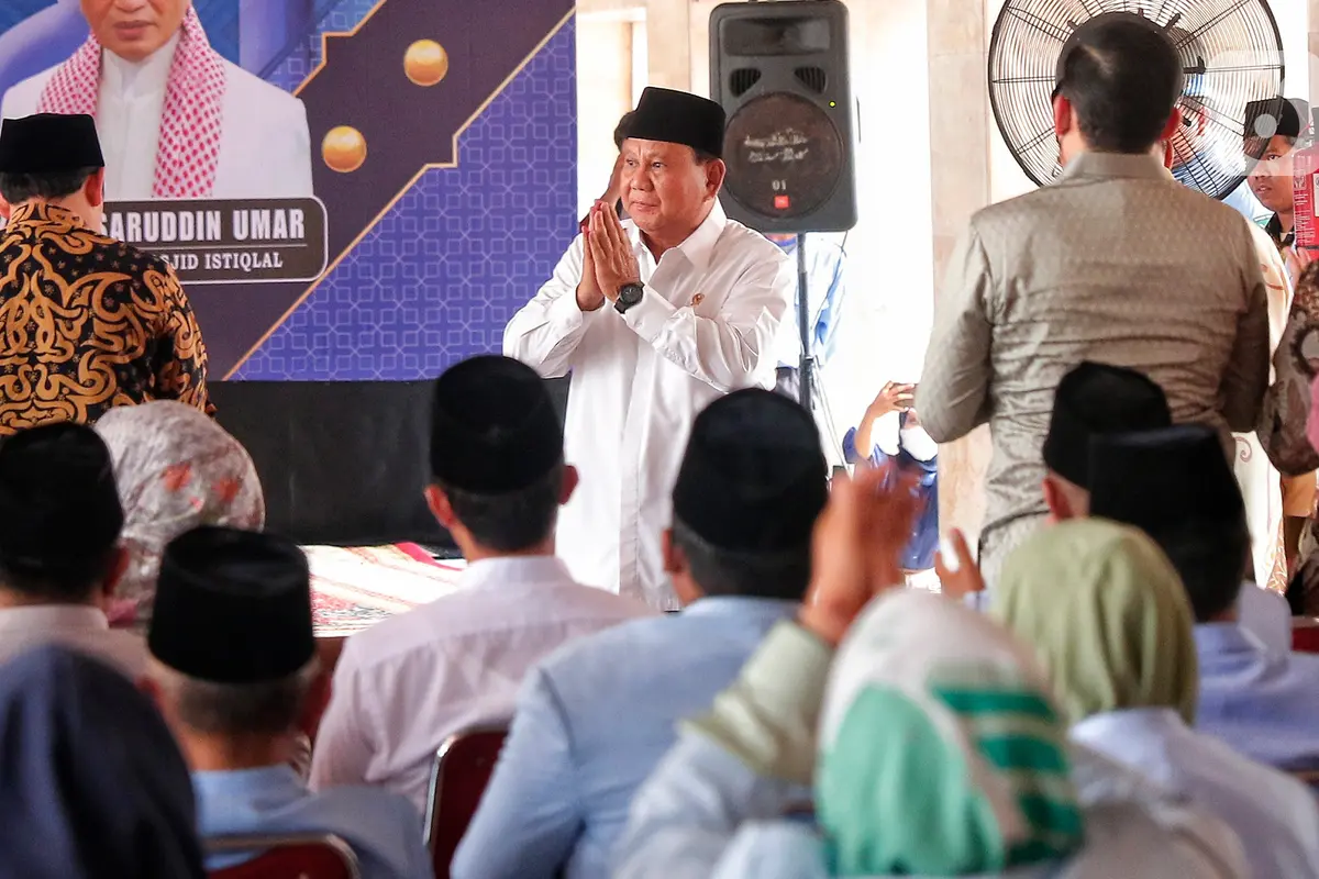 Pidato Kebangsaan Prabowo di Masjid Istiqlal