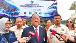 Marciano juga menyoroti prestasi internasional yang berhasil diraih tim arung jeram Indonesia. Pada IRF World Rafting Championship 2025 di Malaysia, Indonesia membawa pulang satu medali emas, satu perak, dan satu perunggu. (Dok PB.FAJI)