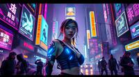 cyberpunk adalah ©Ilustrasi dibuat Stable Diffusion