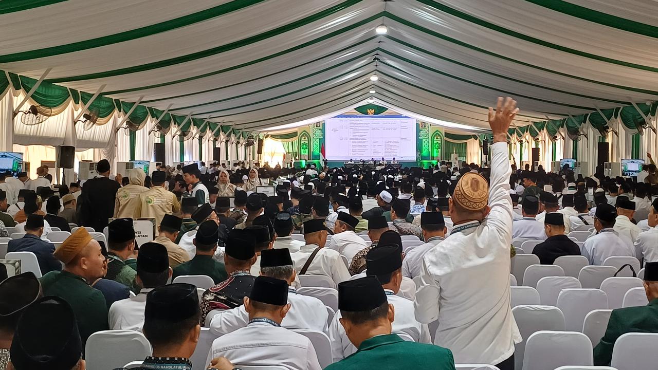 Suasana rapat pleno muktamar NU. (merdeka.com/erwin yohanes).