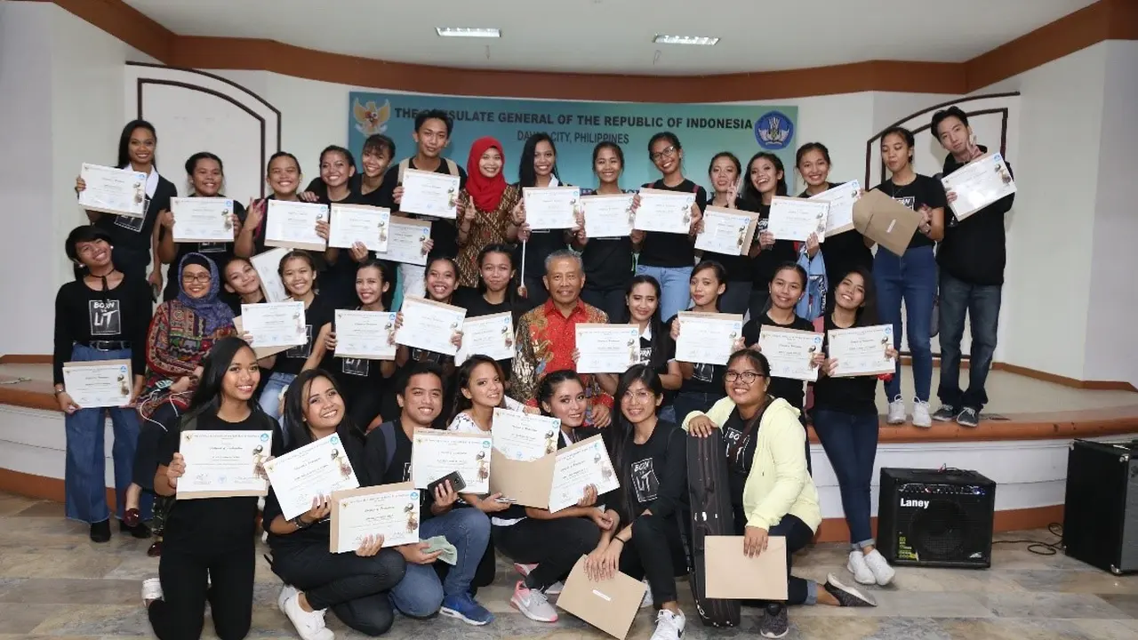 Kursus BIPA berlangsung selama tujuh bulan dari Mei hingga November 2018 dan diikuti oleh hampir 300 orang di Davao City Filipina (KJRI Davao City)