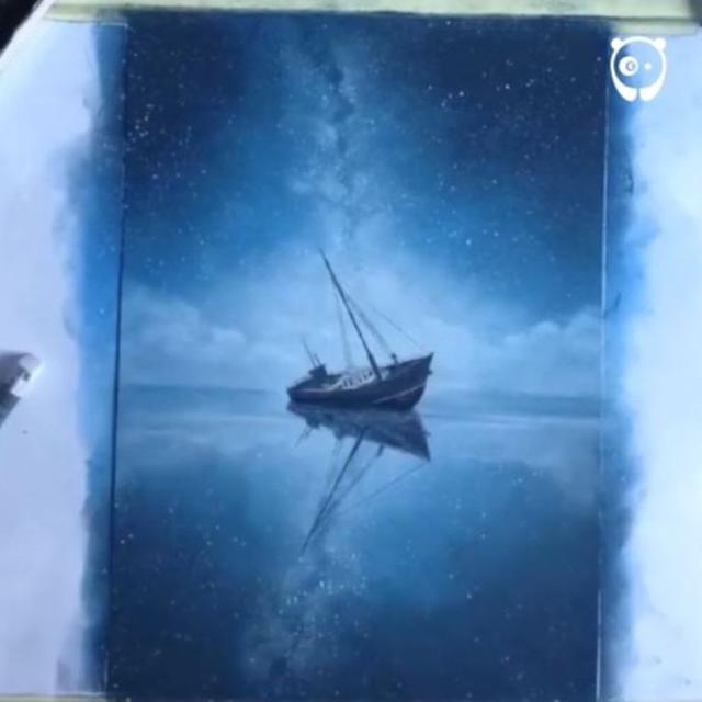 Pakai Krayon Lukisan Malam Ini Tampak Begitu Nyata Lifestyle