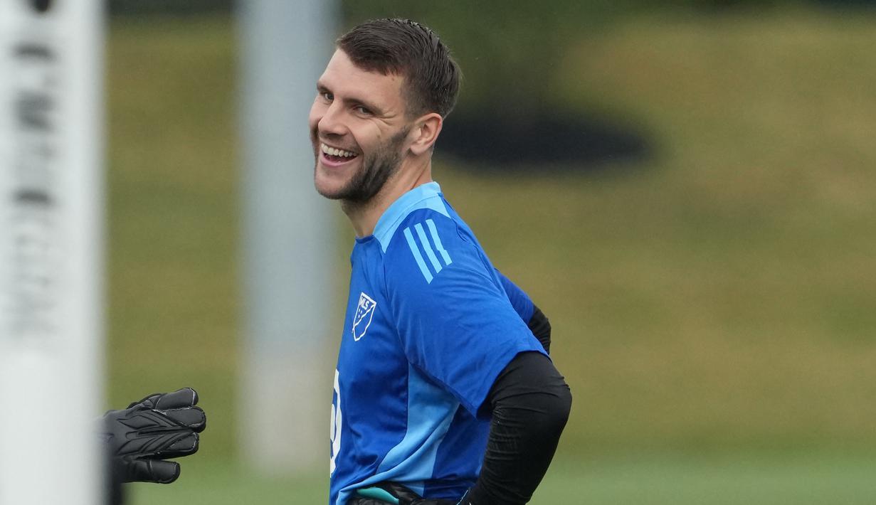 Tapi sayang di laga nanti tidak semua bintang bisa berlaga di MLS All-Stars 2024. Salah satunya penyerang Argentina yang juga pemain Inter Miami, Lionel Messi harus absen lantaran masih cedera. (AFP/Jason Mowry)