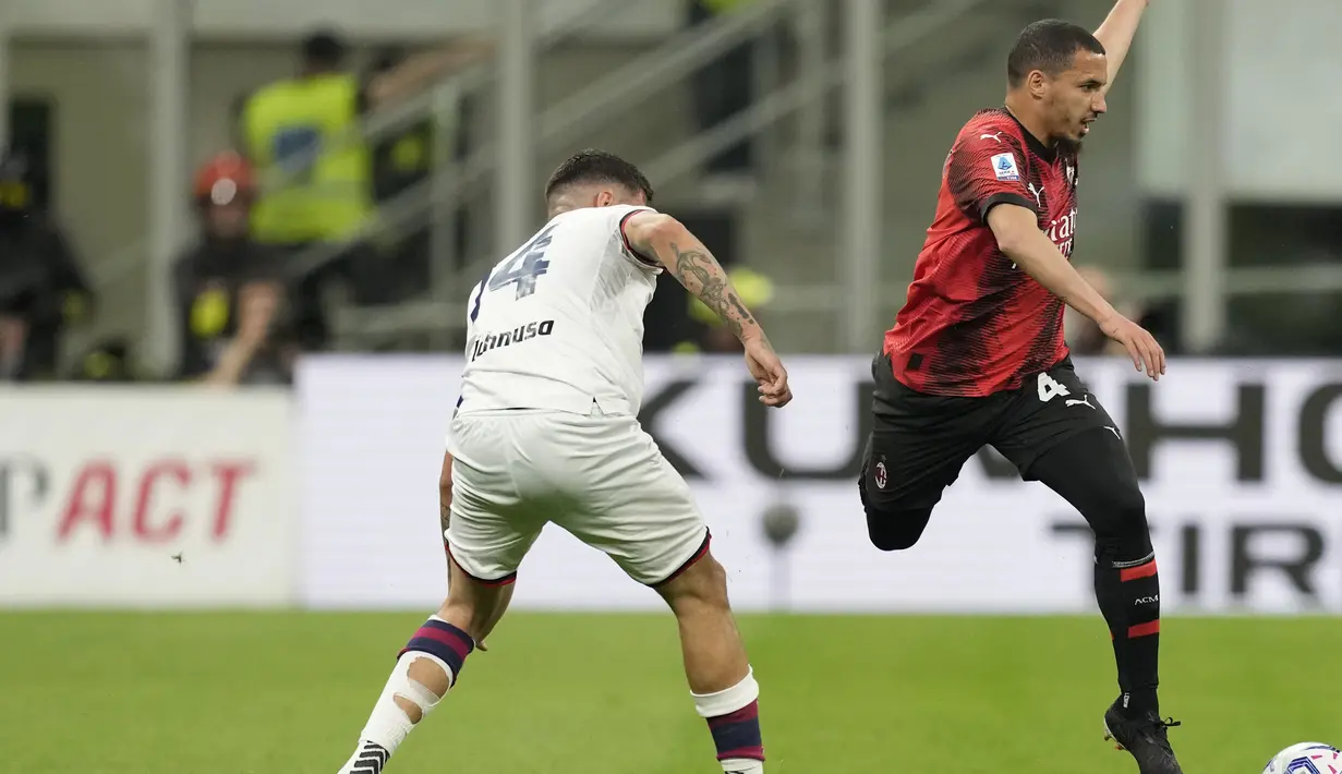 <p>Sementara Cagliari mampu memperkecil kedudukan berkat gol Nahitan Nandez. (AP Photo/Antonio Calanni)</p>