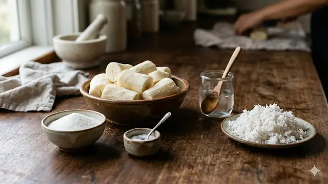 Bahan-bahan Getuk Singkong Gula Putih