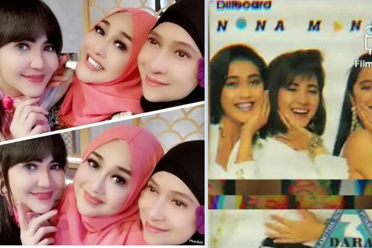 Reuni Tiga Dara beranggotakan Ita Purnamasari, Paramitha Rusady dan Sylvana Herman (Foto: Instagram @itadyahpurnamasari dan tangkapan layar YouTube)