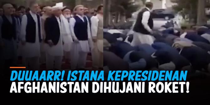 VIDEO: Detik-Detik Istana Kepresidenan Afghanistan diserang Roket saat Salat Idul Adha