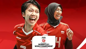 Timnas voli putri Indonesia U-21 menghadapi Vietnam pada laga pembuka Grup A Kejuaraan Dunia Bola Voli Putri U-21 2025 di Jawa Pos Arena, Surabaya, Jawa Timur, Kamis (7/8) pukul 19:00 WIB.&nbsp;(foto: instagram @mojisports_)