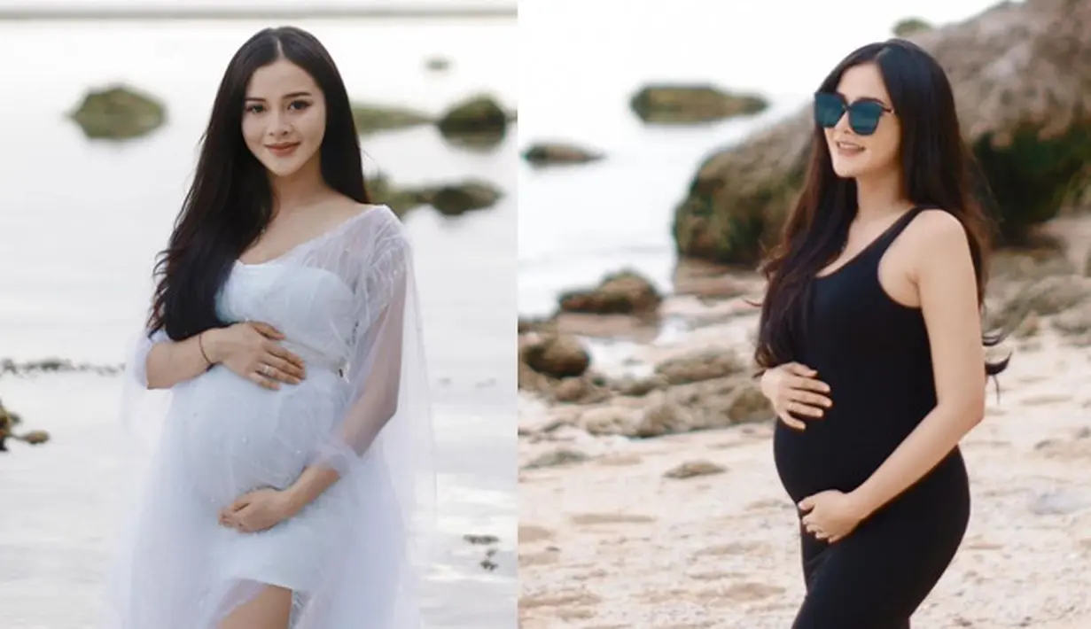 Penyanyi Denny Caknan dan Bella Bonita sedang menantik kelahiran anak pertama. Belum lama ini, Bella membagikan hasil maternity shootnya di pinggir pantai. Berikut beberapa potretnya yang dipuji makin terlihat cantik saat hamil. [Instagram/bellabonita_r.a]