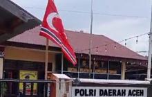 Viral Bendera Bulan Bintang Dikibarkan di Kantor Polisi Bireuen, Ini Pemicunya