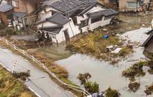 FOTO: Porak-poranda Pesisir Kota Suzu Diterjang Tsunami Akibat Gempa Dahsyat Jepang