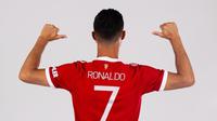 Cristiano Ronaldo memakai nomor punggung 7 di Manchester United atau MU. (foto: Instagram @manchesterunited)