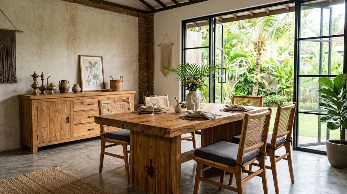 Ilustrasi Cara Membersihkan Debu di Furnitur Kayu Jati/AI Generated