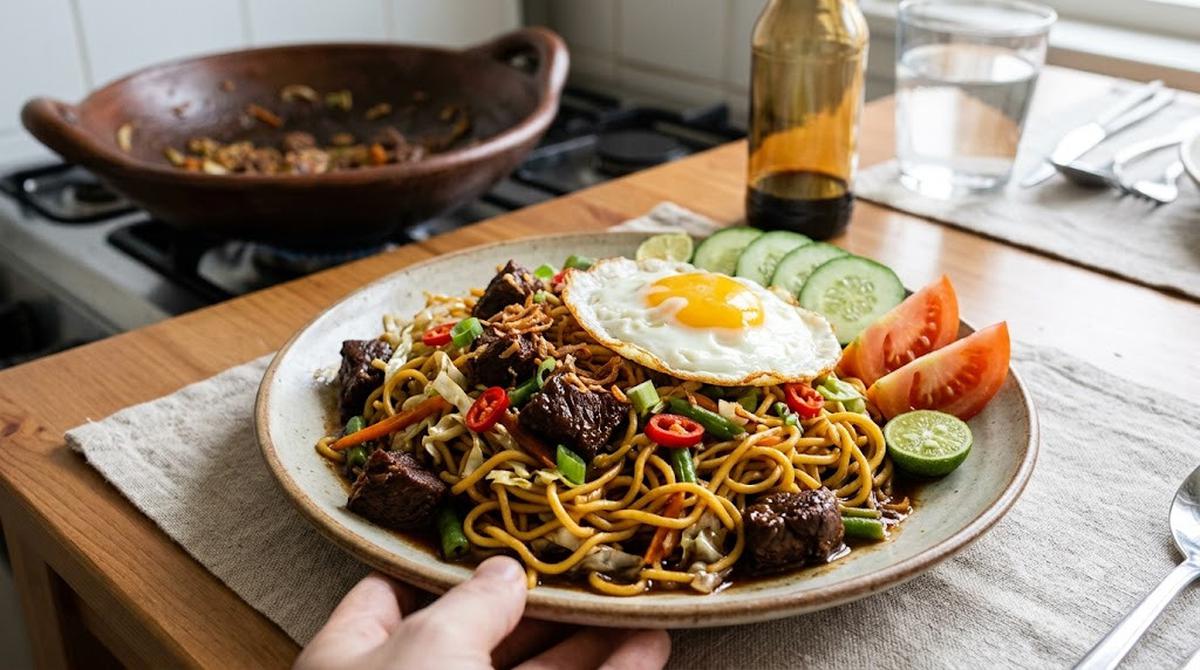 Manfaatkan Sisa Daging Semur Menjadi Mi Goreng Spesial