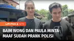 Aktor sekaligus kreator konten, Muhammad Ibrahim, alias Baim Wong, dan istrinya, Paula Verhoeven, meminta maaf telah membuat konten lelucon, atau prank, terkait laporan kekerasan dalam rumah tangga.