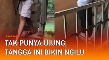 Sebuah tangga unik dan mengerikan karena tidak mempunyai ujung mengundang perhatian.