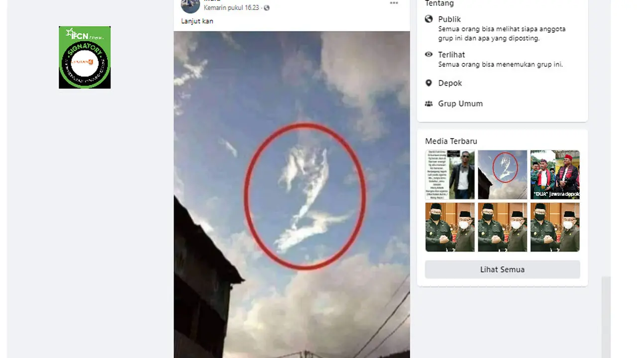 Cek Fakta Liputan6.com menelusuri foto awan berbentuk angka 2 muncul saat Pilkada 9 Desember 2020