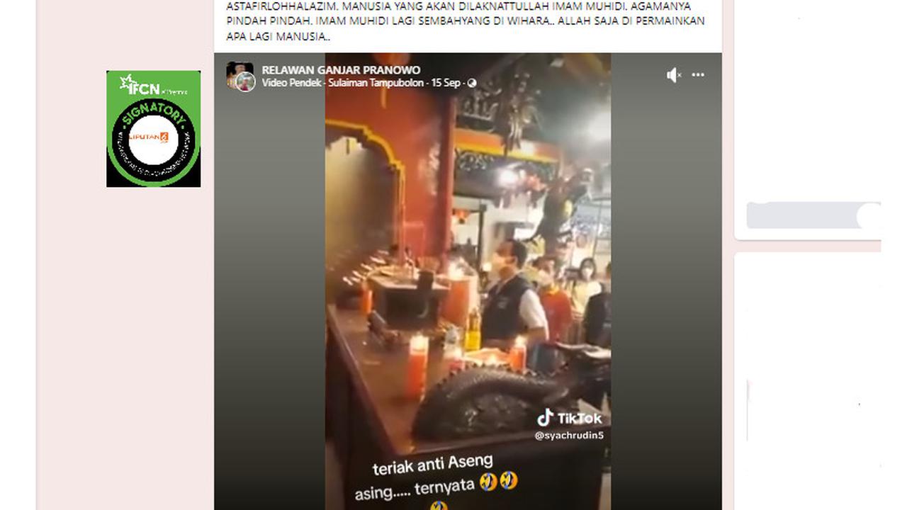 Penelusuran klaim video Anies Baswedan pindah agama sembahyang di vihara