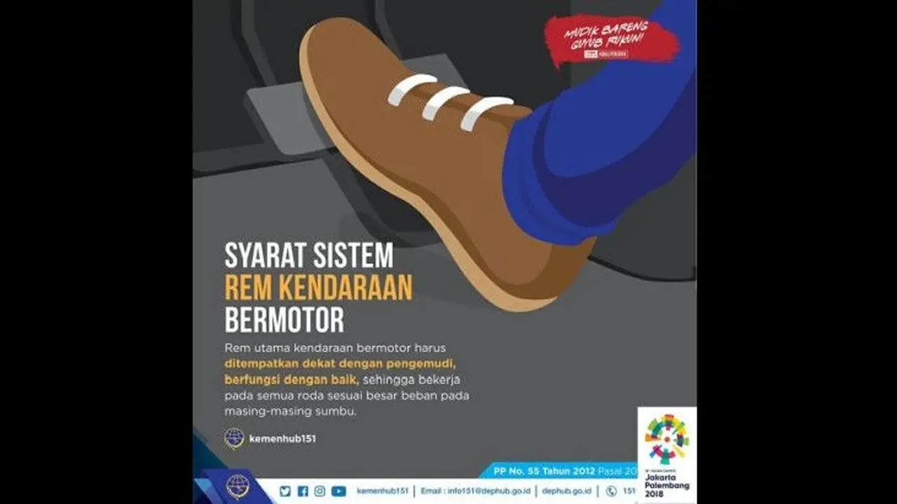 Syarat sistem rem kendaraan bermotor