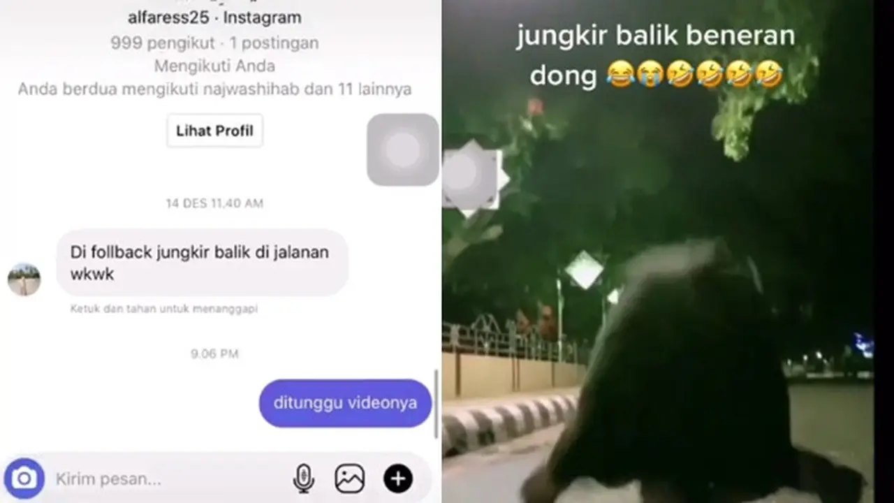 Viral Pria Ini Tepati Janji Jungkir Balik Setelah Pesannya Dibalas, Bikin Ngakak