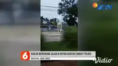 Hujan deras yang mengguyur Magetan pada Jumat siang hingga petang, menyebabkan banjir di beberapa ruas jalan. Terparah berada di Jalan Mayjen Sukowati atau depan Kantor Samsat Magetan. Sebuah sepeda motor terseret banjir karena nekat melintas.